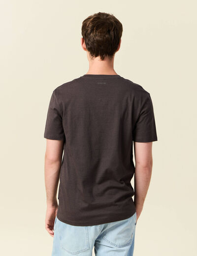 T-shirt manches courtes homme taupe homme