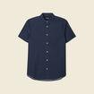 Chemise manches courtes bleu marine homme