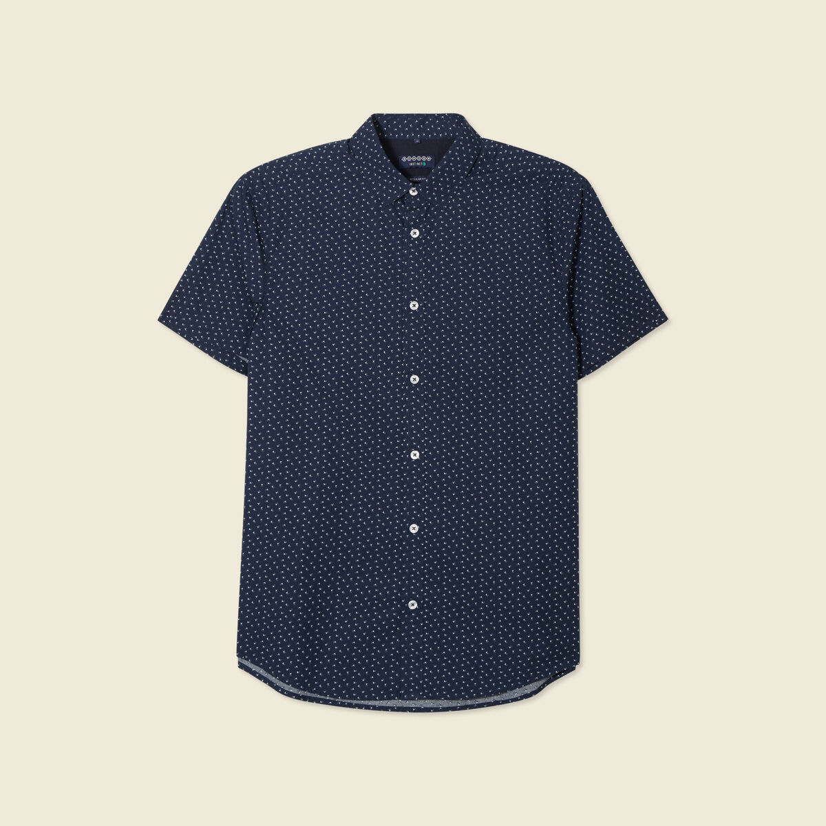Chemise manches courtes bleu marine homme