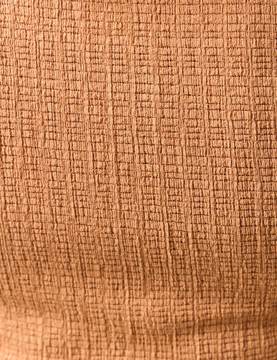 T-shirt ajust&eacute; court manches courtes terracotta femme