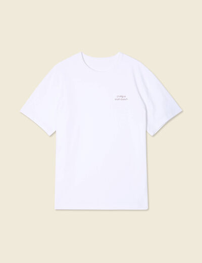 T-shirt manches courtes blanc homme