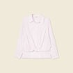 Blouse manches longues rose poudrée femme