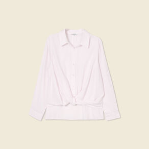 Blouse manches longues rose poudrée femme