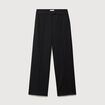 Pantalon droit taille haute noir femme