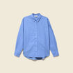 Chemise oversize en coton bleu ciel femme