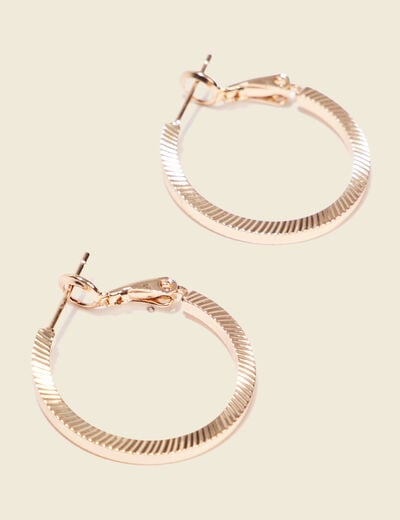 Boucles d'oreilles créoles couleur or femme