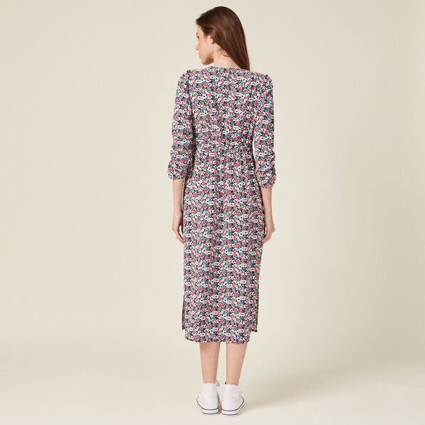 robe longue eco responsable bleu marine femme Robe longue éco-responsable bleu marine femme