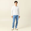 Polo manches longues ecru homme