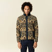 Gilet manches longues zippé sherpa beige homme
