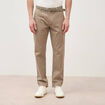 Pantalon straight longueur 32 ceinture taupe homme