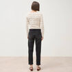 Jeans droit 7/8&egrave;me taille standard denim noir femme