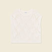 Pull ajouré éco-responsable beige femme