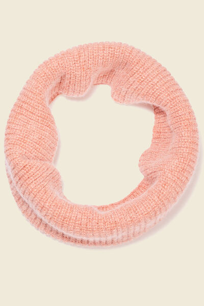Snood tricoté orange foncé femme