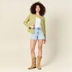 Veste esprit blazer fluide vert olive femme