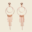 Boucles d'oreilles pendantes couleur or femme