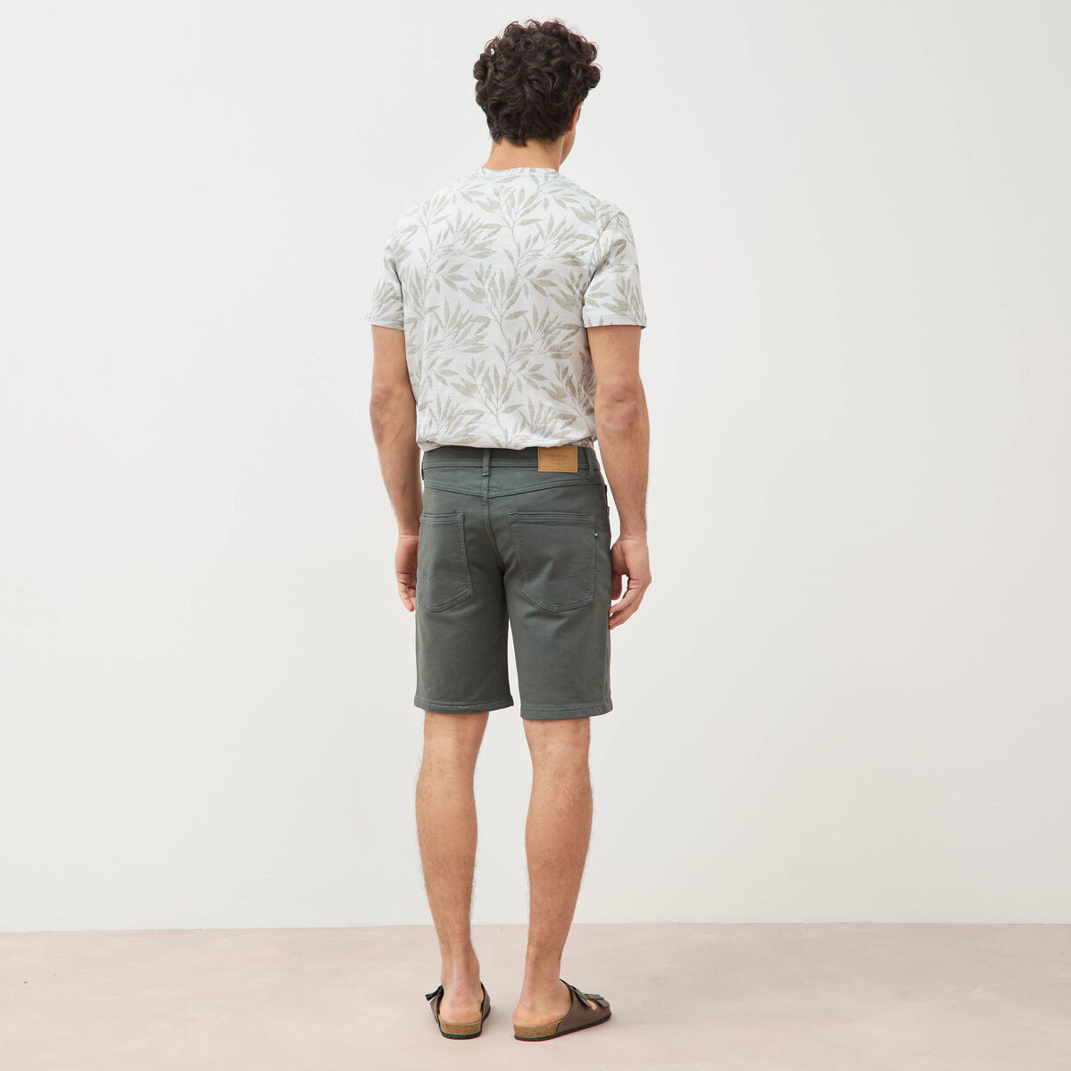 Bermuda vert kaki homme