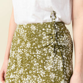jupe longue portefeuille vert olive femme Jupe longue portefeuille vert olive femme