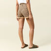 Short mom taille haute camel femme