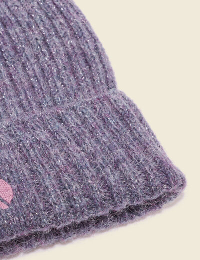 Bonnet tricoté fabriqué en France gris foncé femme