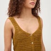 D&eacute;bardeur d&eacute;collet&eacute; bretelles vert olive femme