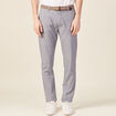Pantalon chino ceinturé bleu marine homme