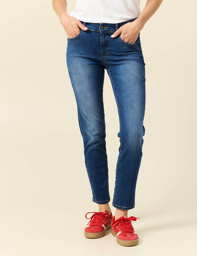 Jeans Vanessa - slim taille basse 7/8ème denim stone femme