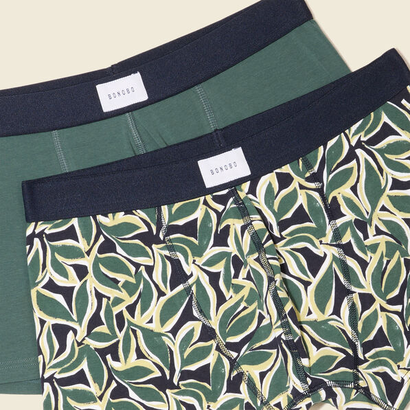 Lot 2 boxers bleu marine homme