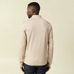 Polo cintr&eacute; manches longues taupe homme