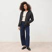 Pull oversize col v manches longues creme femme