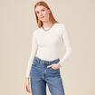 T-shirt éco-responsable ecru femme