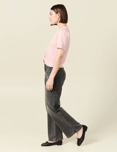 T-shirt éco-responsable rose pastel femme