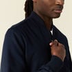 Blouson zipp&eacute; col teddy bleu marine homme