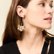Boucles d'oreilles pendantes couleur or femme