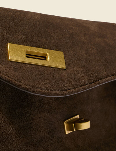 Sac bandouli&egrave;re avec doublure vert kaki femme