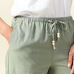 Pantalon droit 7/8ème vert kaki femme