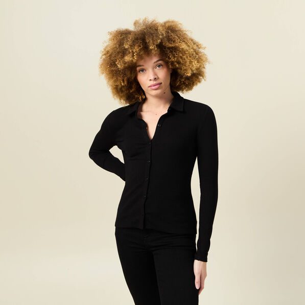 T-shirt manches longues noir femme