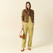 Salopette en jean vert olive femme