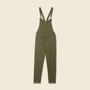 salopette fluide boutonnee vert fonce femme Salopette fluide boutonnée vert foncé femme