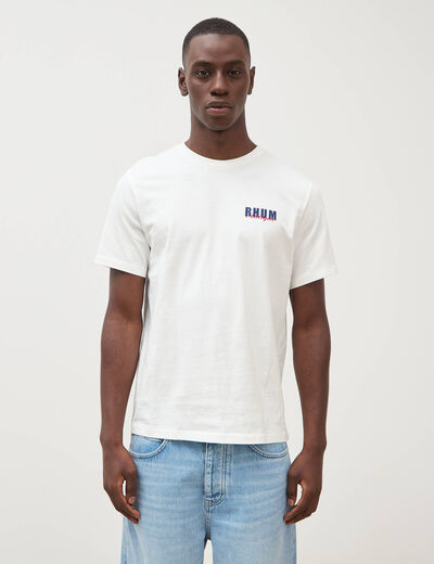 T-shirt en coton ecru homme