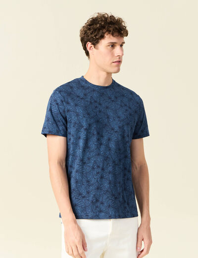 T-shirt manches courtes bleu marine homme