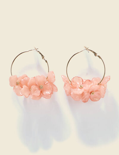 Boucles d'oreilles cr&eacute;oles rouge fonc&eacute; femme