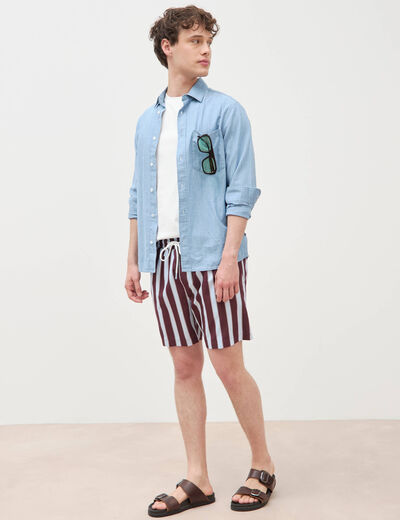 T-shirt en coton ecru homme
