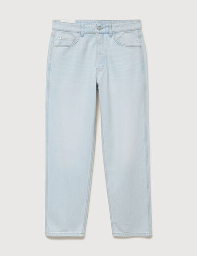 Jeans large longueur 32 en coton denim snow bleach homme