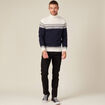 Pull manches longues vert kaki homme