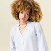 Blouse manches longues bleu ciel femme