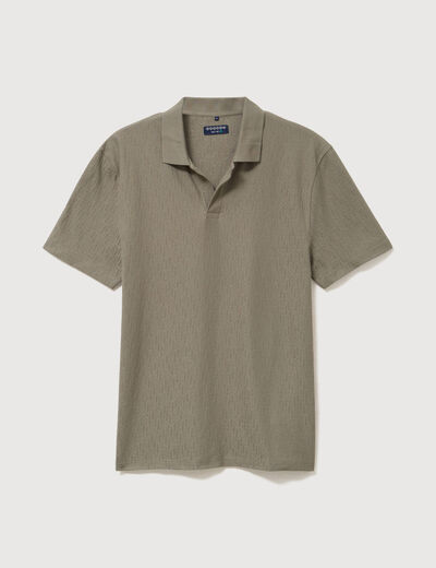 Polo manches courtes vert kaki homme