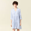 Robe patineuse boutonnée ecru femme