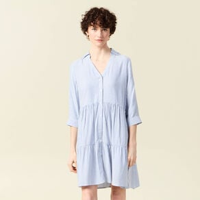 robe patineuse boutonnee ecru femme Robe patineuse boutonnée ecru femme