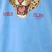 T-shirt droit col rond manches courtes bleu clair femme