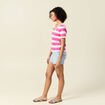 T-shirt manches courtes rose framboise femme